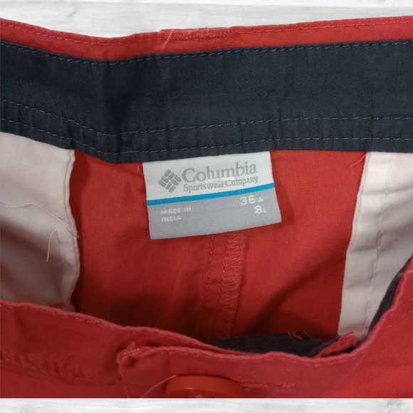 Columbia‎ Men's Coral Cotton Washed Out Chino Shorts Size 36 - Picture 8 of 10